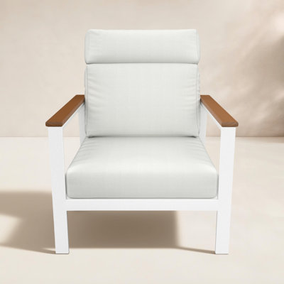 Townsend Metal Outdoor Lounge Club Chair With Sunbrella Cushion