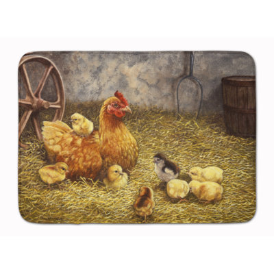 Tapis pour salle de bain en mousse à mémoire de poulet Levi