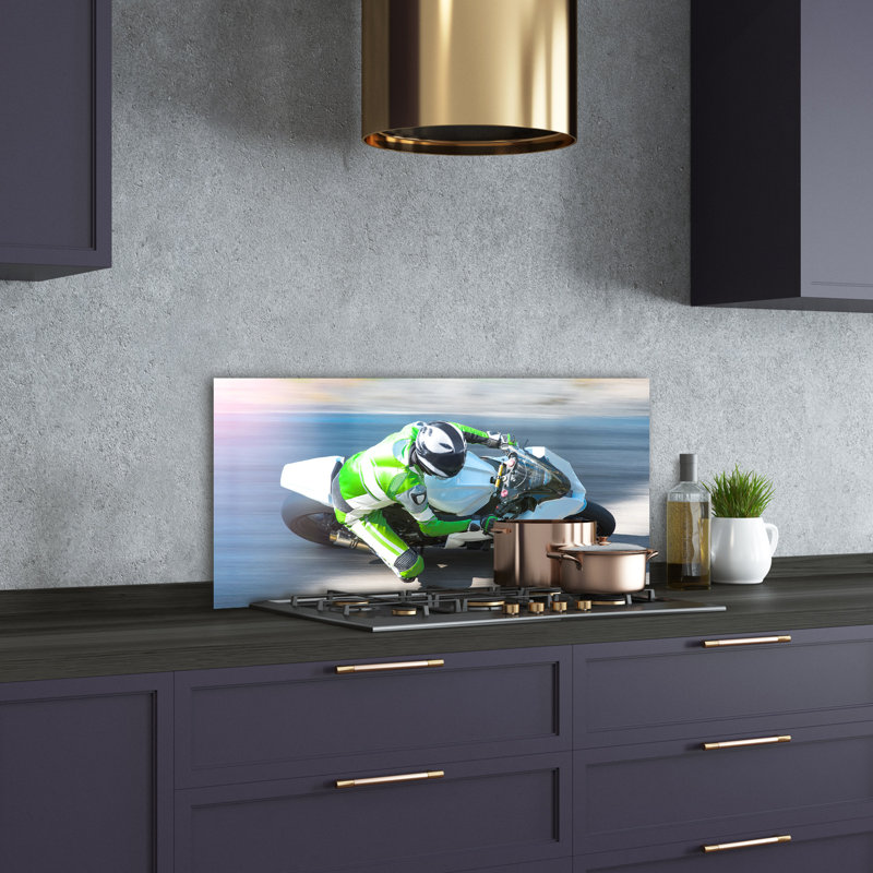 Karin Sport - Green - Motorcycle Race - No Frame Print on Glass