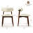 Upholstered Solid Wood Dining Chair Modern Fabric Kitchen Side Chairs (Set of 2)