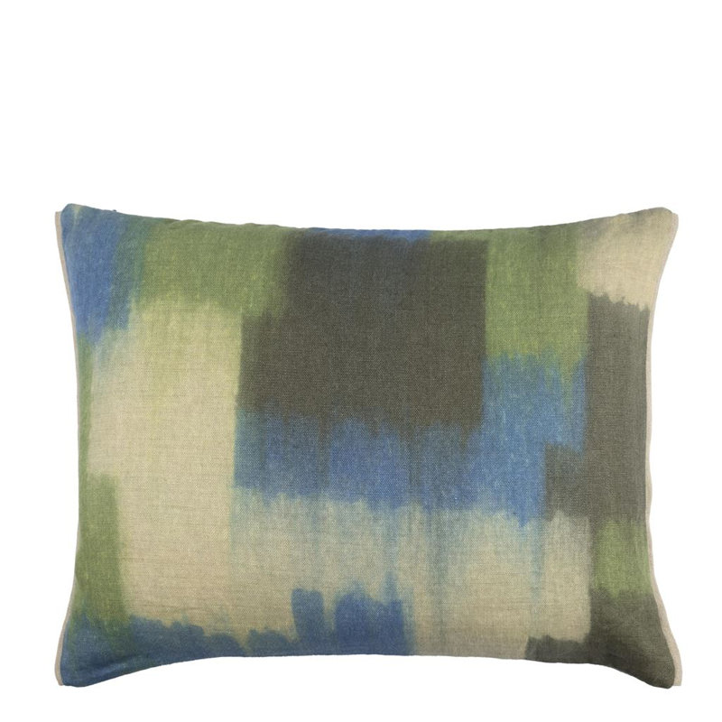 Carres Ombres Decorative Pillow, Moss