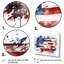 Aquarelle, drapeau américain III - drapeau États-Unis, art mural-113387876-113387879