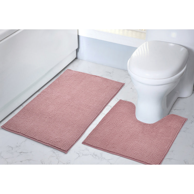 Busselton Shaggy Noodle Bath Mat 50x80, Blush