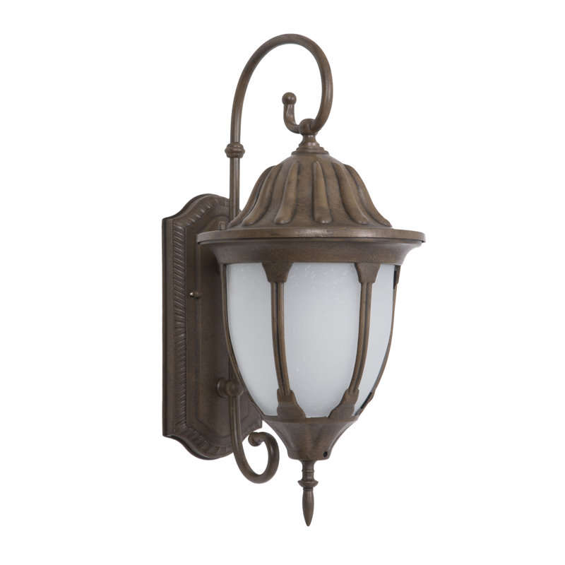 Lanterne murale d'extérieur 1 lumière Cardello, Brun, H 22,5 po x l 9,5 po x P 12,5 po
