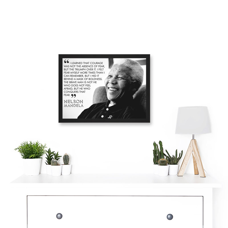 Nelson Mandela Quote I Learned That Courage - Single Picture Frame Painting