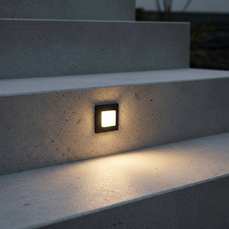 UltraBeam 3 Watt Black Exterior Low Level Recessed Wall Light - IP65 Rated