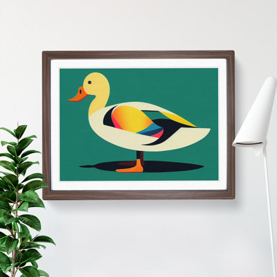 Dreamy Duck Abstract 1 Piece Single Picture Frame Wall Art