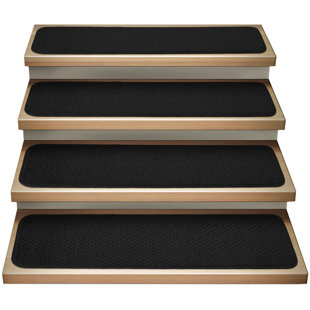 Tapis d'escalier noir (Ensemble de 15)