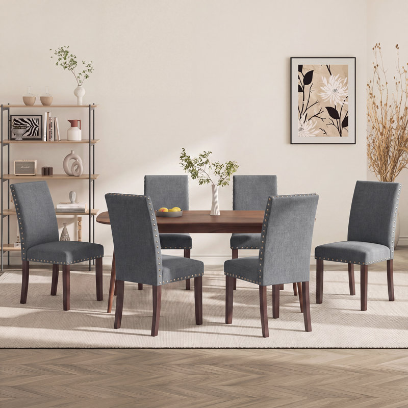 Chaises de salle à manger Bontrager, Gris