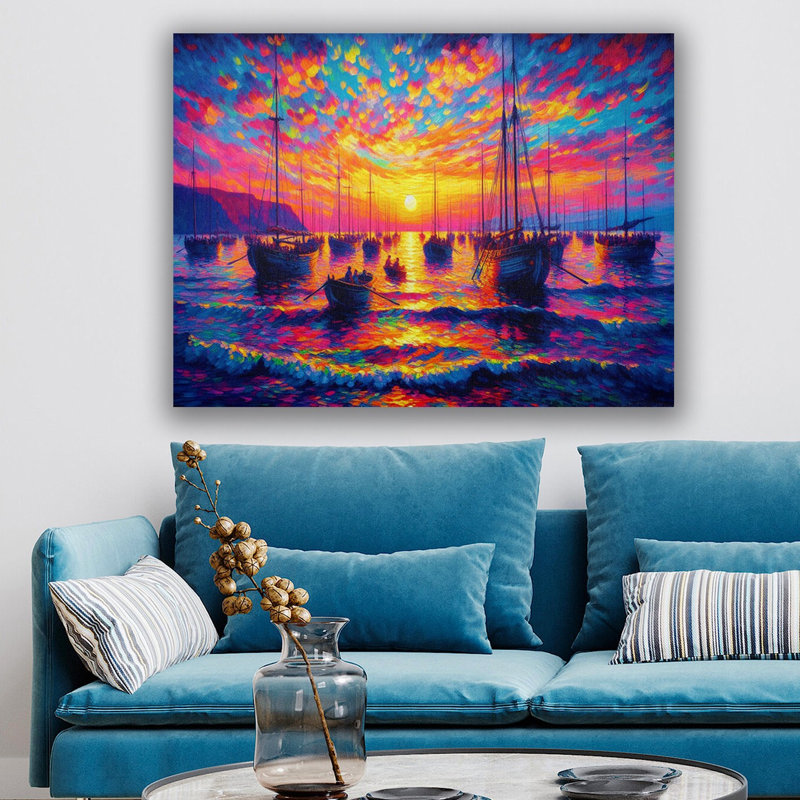 Peinture décorative sur toile, 19.7" H x 27.6" W