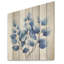 Collage de feuilles blanches et bleues - feuilles, art mural sur bois de pin naturel-1292839795