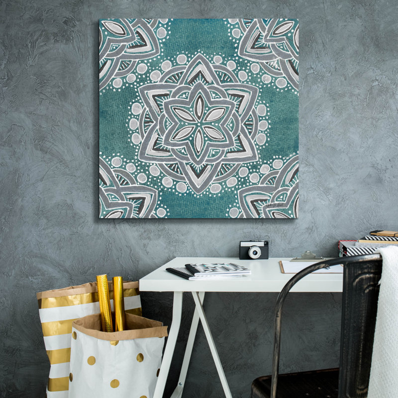 Bungalow Bungalow «Star Mandala 1» par Yvette St. Amant, art mural sur toile, H 26 po x l 26 po x P 1,5 po