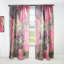 Rose et noir, art abstrait fluide de luxe - Rideau abstrait - Velours obscurcissant - 1 panneau