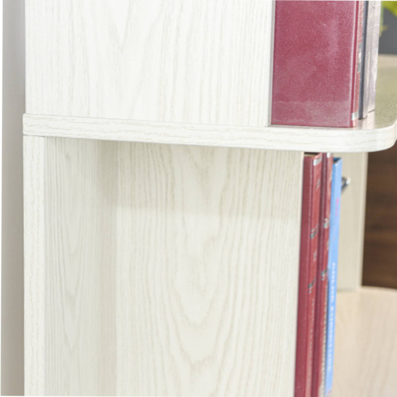 Tablettes de présentation modernes et combinées pour le rangement des médias, White