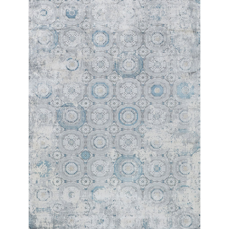 Legacy Blue/Ivory Area Rug, Rectangle 8' x 10'