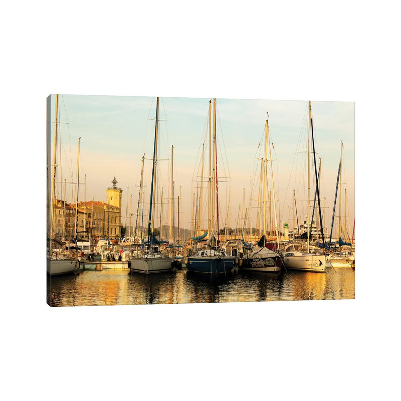 France Provence Port 1 Piece Wrapped Canvas Wall Art, 20.32 cm H x 30.48 cm W