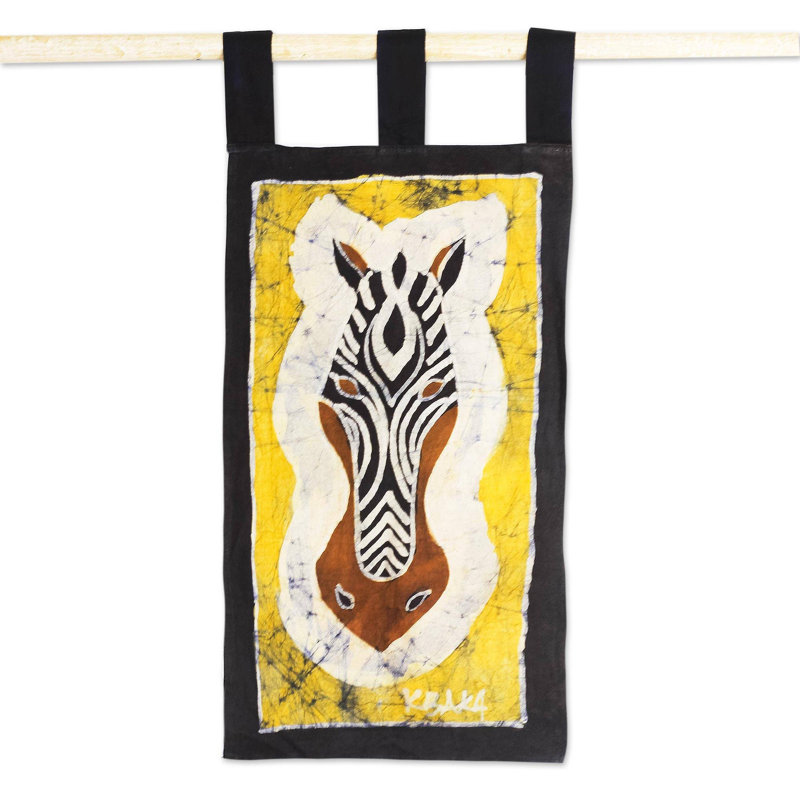 Suspension murale en coton zèbre I Batik