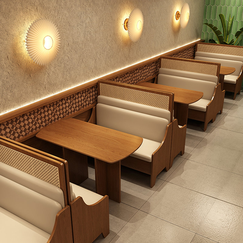 Banc rembourré en similicuir Western Cafe Cafe Bakery