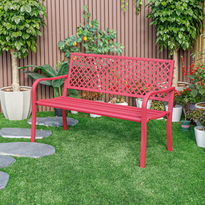 All-Steel Garden Bench for Relaxation