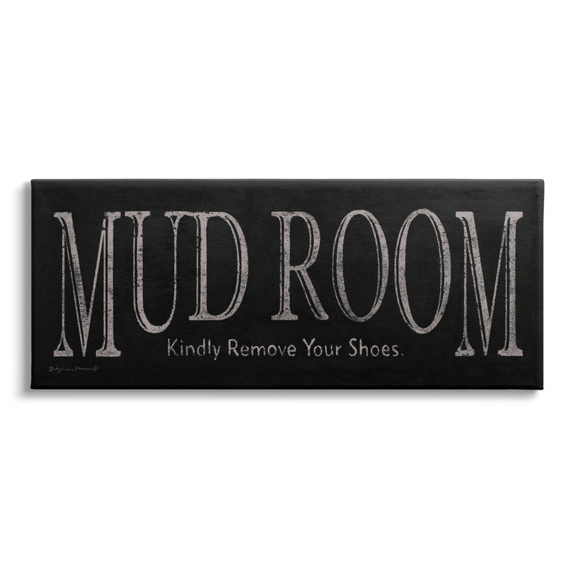 Rappel de chaussures «Mud Room Retirez les chaussures» par Stephanie Workman Marrott - impression, Toile tendue