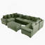 Canapé modulaire surdimensionné avec accoudoirs extra larges, méridienne, tissu velours côtelé et conception ergonomique-1638977937
