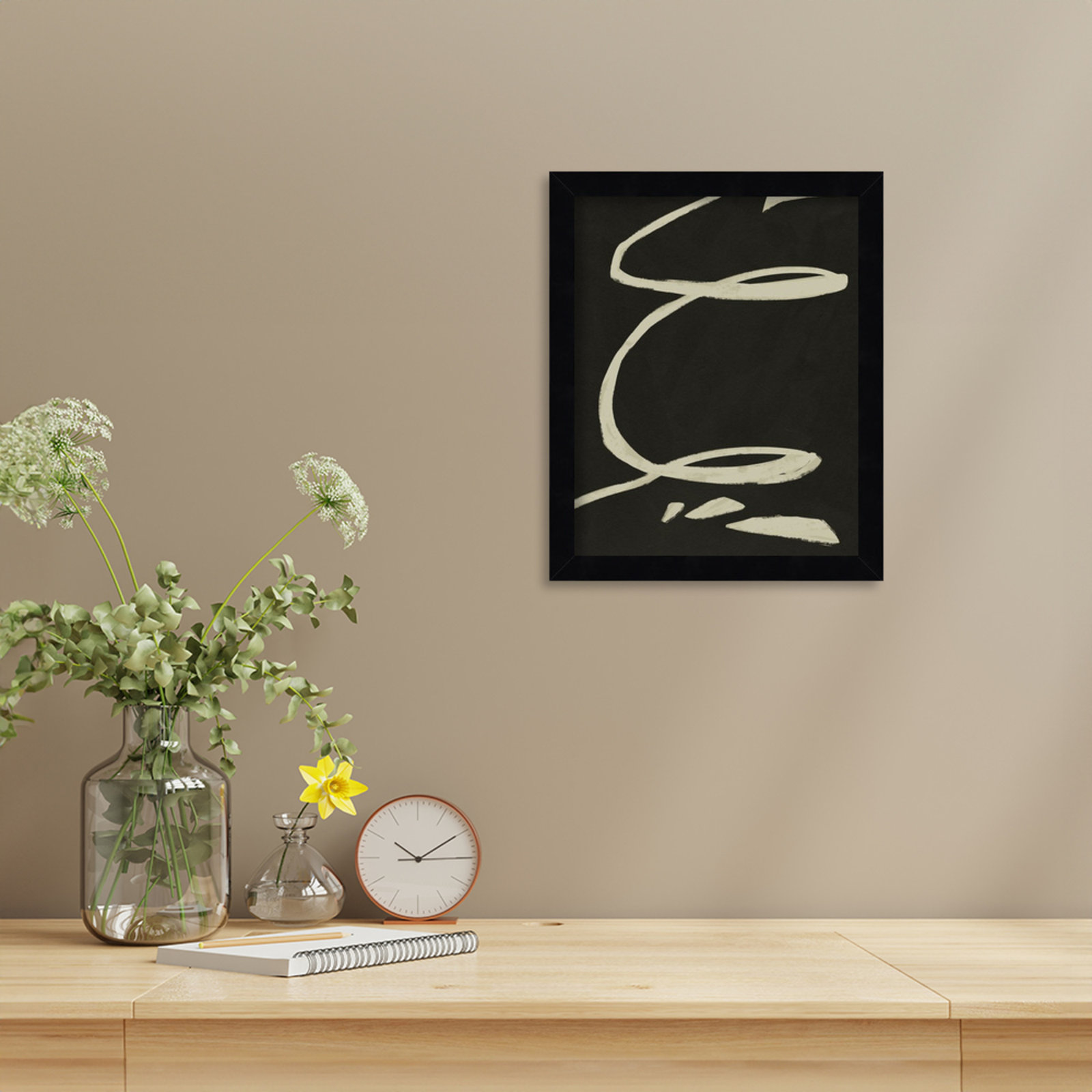 Neutral Spring III Print by Jacob Green, Black, 13" H x 11" W x 1" D