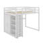 Lit mezzanine double avec garde-robe, tablettes et éclairage à DEL-1413947463
