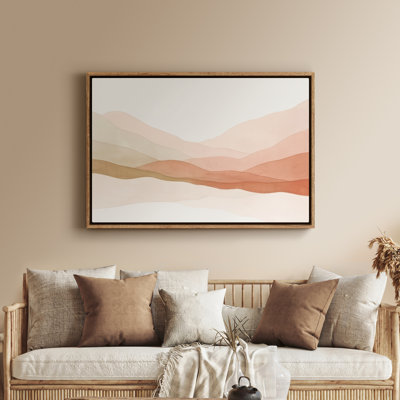 Framed Canvas Wall Art - Vintage Abstract Wall Prints for Bedroom - 24"x36"