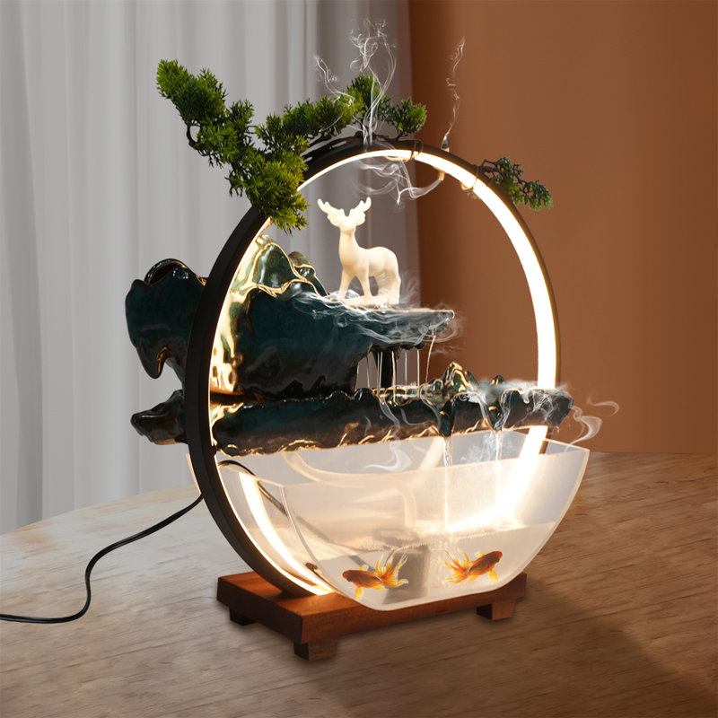 Cartel Weather Resistant Waterfall Fountain with Light