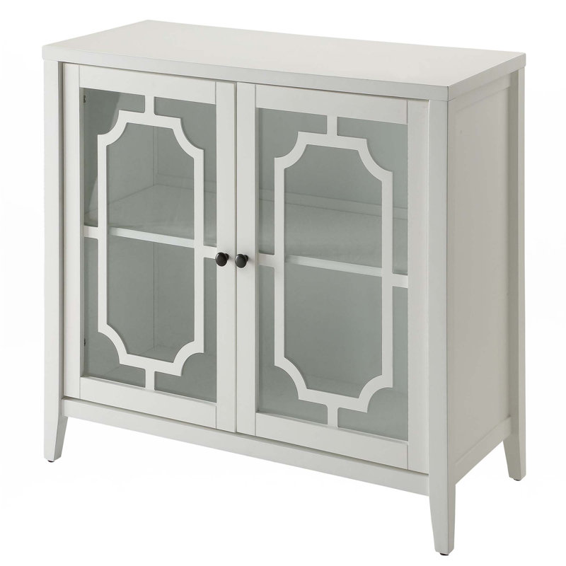 White Console Table With 2 Doors