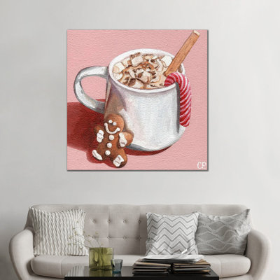 Festive Hot Choc - reproduction d'art murale - toile tendue