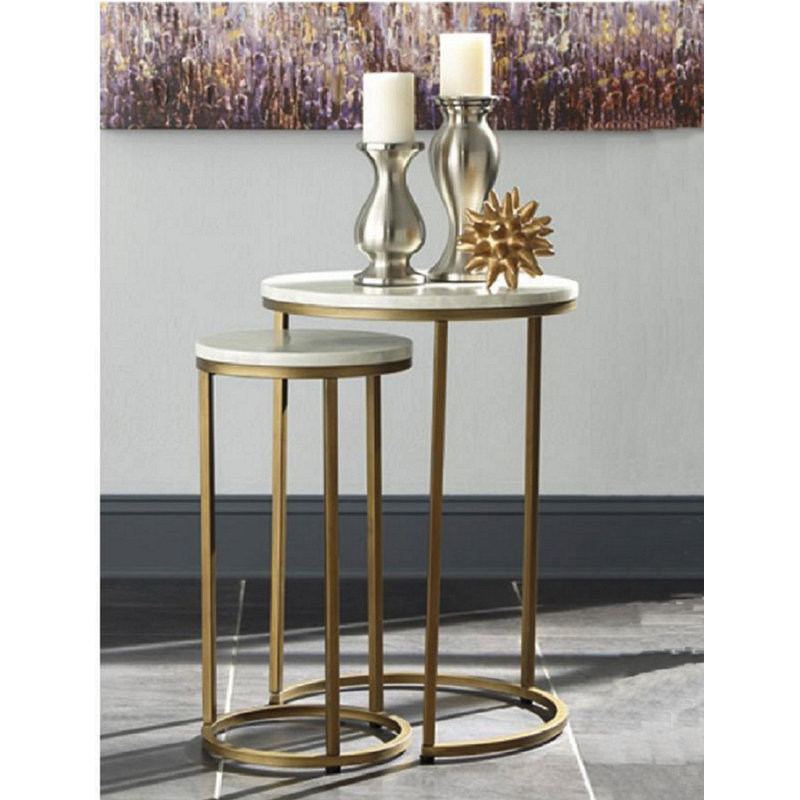 Aerie Frame Nesting Tables, Gold
