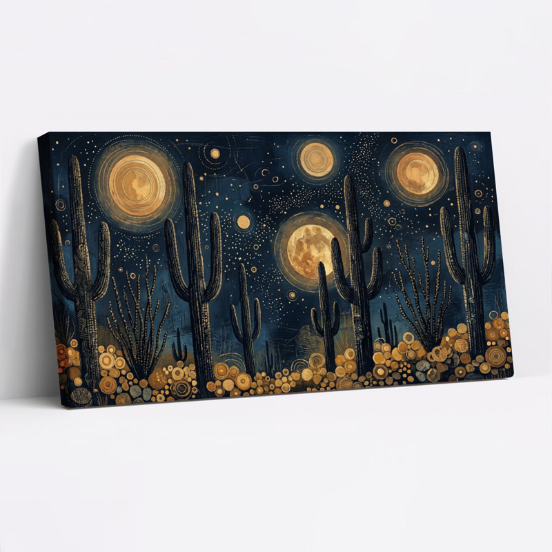 «Desert Night», reproduction d'art sur toile, ensemble de 1, Toile tendue, L 40 po x H 20 po
