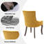 Chaise d'appoint latérale chairs Chaises en tissu épaissi avec pieds en bois massif aux tons neutres ， Ensemble de 2-130000809