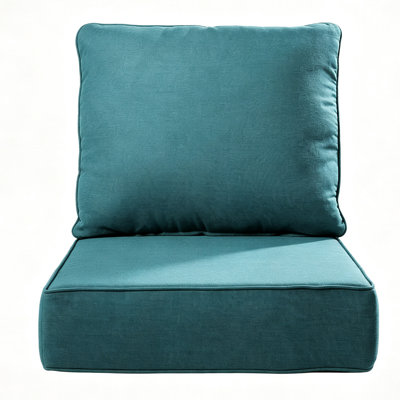 Outdoor Patio Cushions Set, 6" Thick Water Resistant Patio Chair Seat & Back Cushion, 28D High Density Sponge Filling,Removable Washable Cover,Ideal  for Garden Porch Sofa Chair