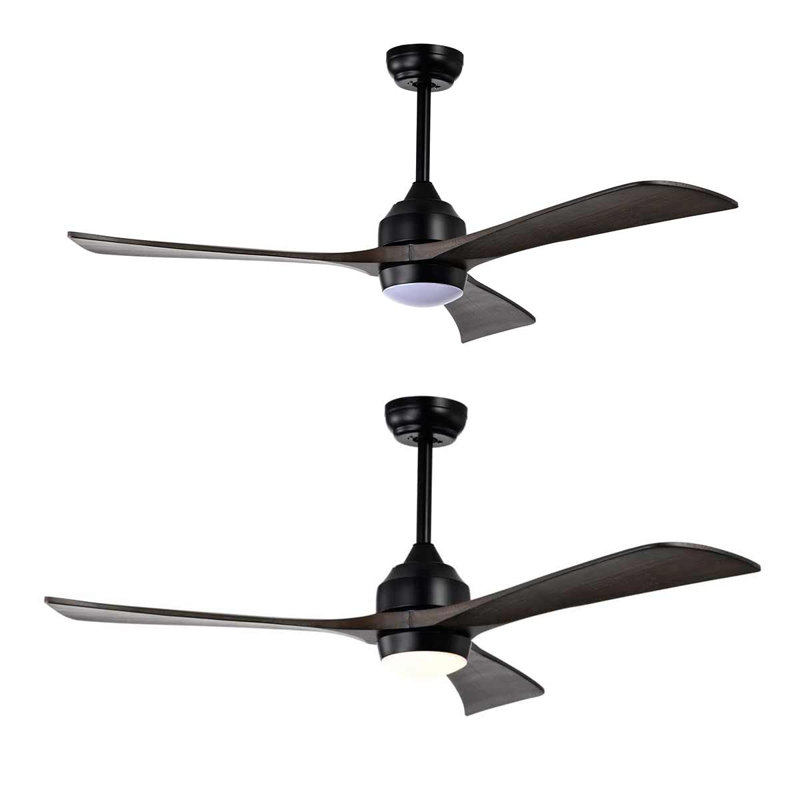 Junna 52'' Ceiling Fan with LED Lights, Black