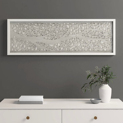 Décoration murale coupe d'arbre - panneau décoratif dimensionnel gris et bois de sapin naturel P 1,25 po x H 36 po x l 12 po