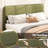 Modern Floating Bed Frame With Remote - Controlled Led , Full Size, Pu Leather Upholstery, Smooth Installation Easy To Follow Assembly