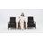 Penning Walnut Breathable Leather Push-Back Recliner-102834351