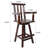 Rustic Bar Stool - Fir Wood Construction, Chair With Footrest,Wide Armrest, Rustic Kitchen Stool, Tall Bistro Chair