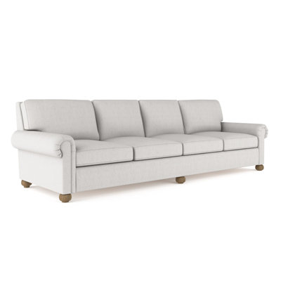 Canapé extra long à panneau roulé avec pieds en oignon Leroy