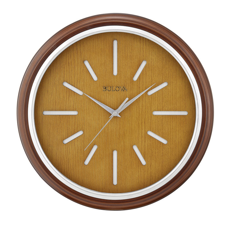 Elmyra Mid-Century Wood Wall Clock, C4346
