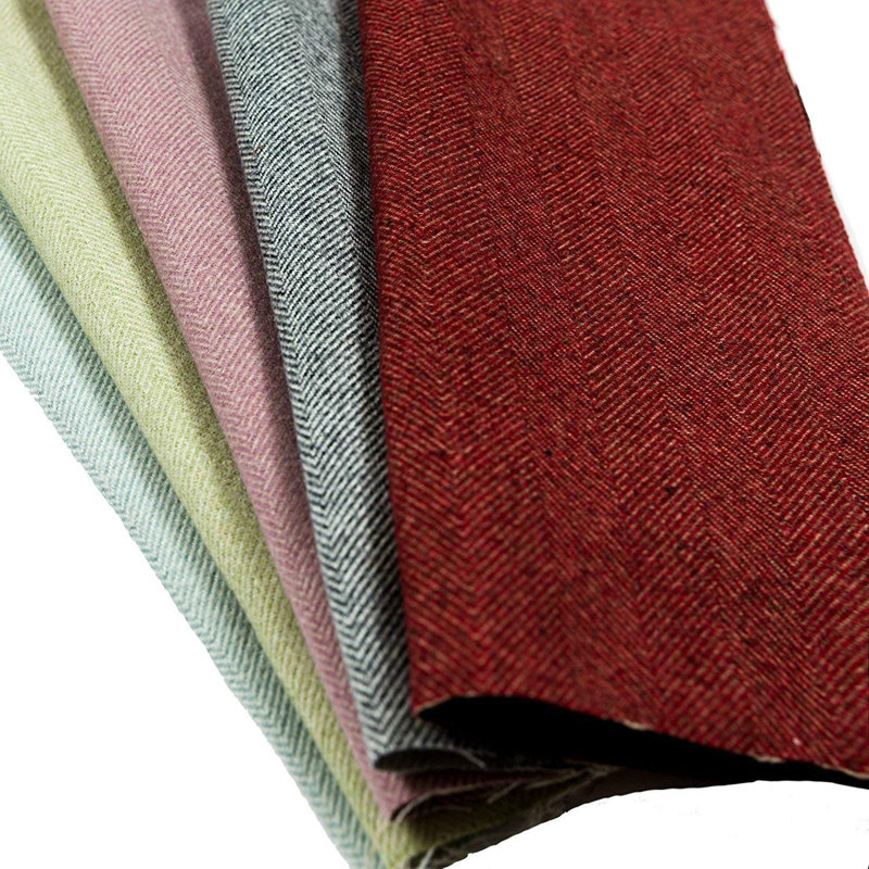 Herringbone Rectangular Cushion Cover, 30 x 50cm, Burgundy Red