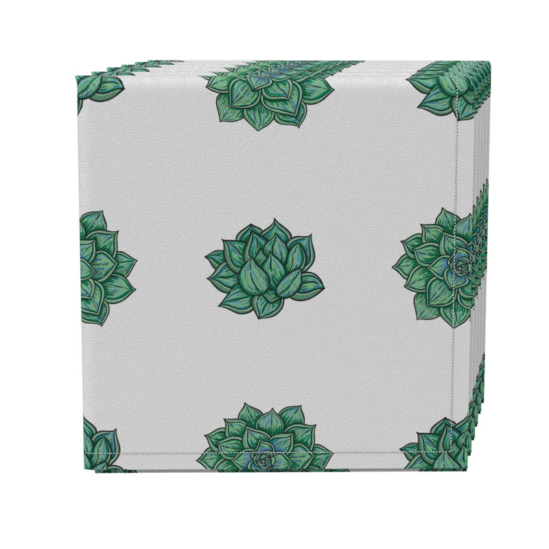 Cotton Twill Floral Square Napkin