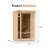 2-Person FAR Infrared Sauna with Bluetooth Speakers, Fast Heating Carbon Panels