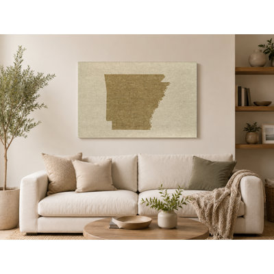 «Arkansas State Silhouette», art mural sur toile
