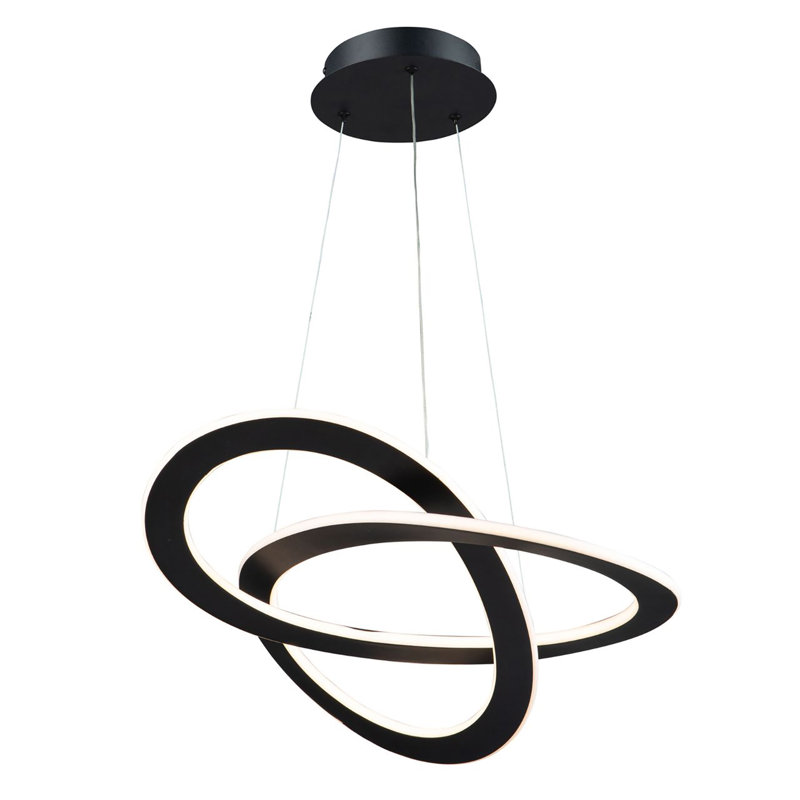 Luminaire suspendu géométrique Spoutnik 2 lumières Wave, H 60 po x l 18,1 po x P 19,7 po