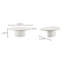 Table basse moderne en MDF laqué ultra-brillant, blanc ivoire