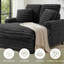 Canapé-lit de 53 po de largeur - Chaise moelleuse avec coussins décoratifs et accoudoirs encastrés pour le salon, la chambre d'amis ou le bureau personnel-1089570320