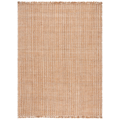 Kiann Natural Fiber Hand Woven Jute Pile Solid Color Rug